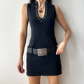 2000s studded mini dress by V jeans
