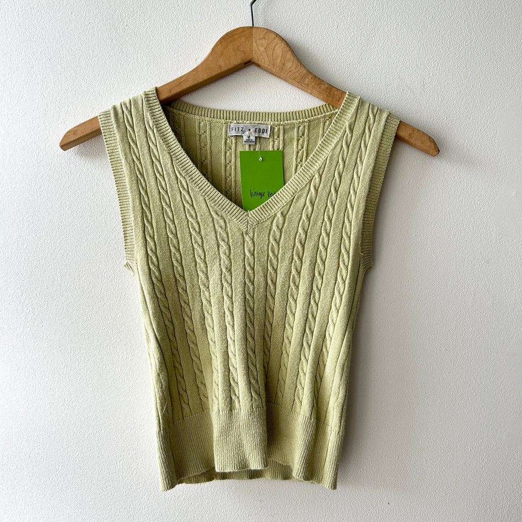 Vintage knit vest top by Fitz + Eddi