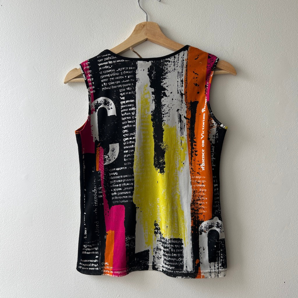 2000s mesh printed top