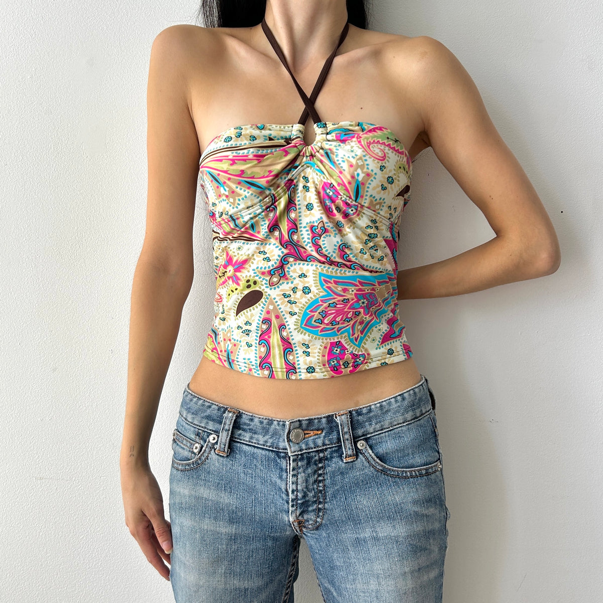 2000s paisley halter top by aqua