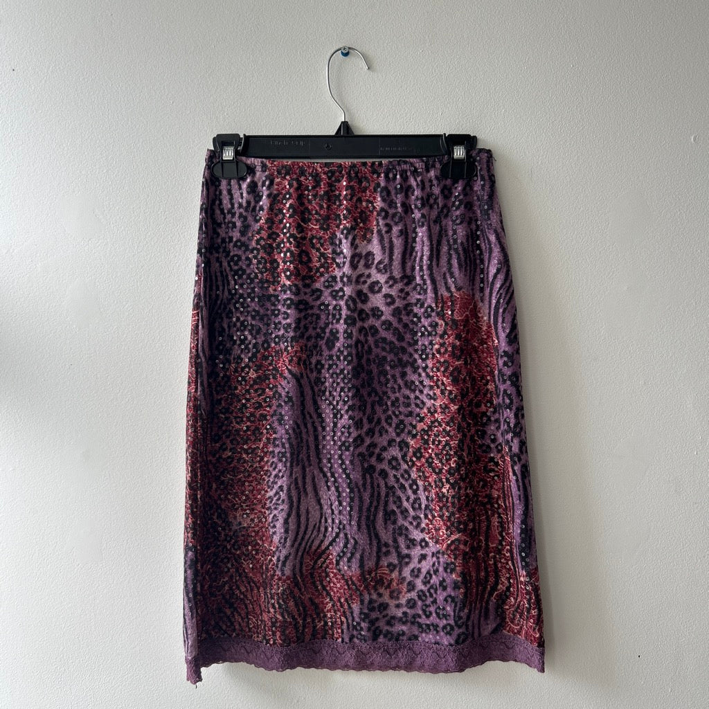 Y2K animal print skirt by frime