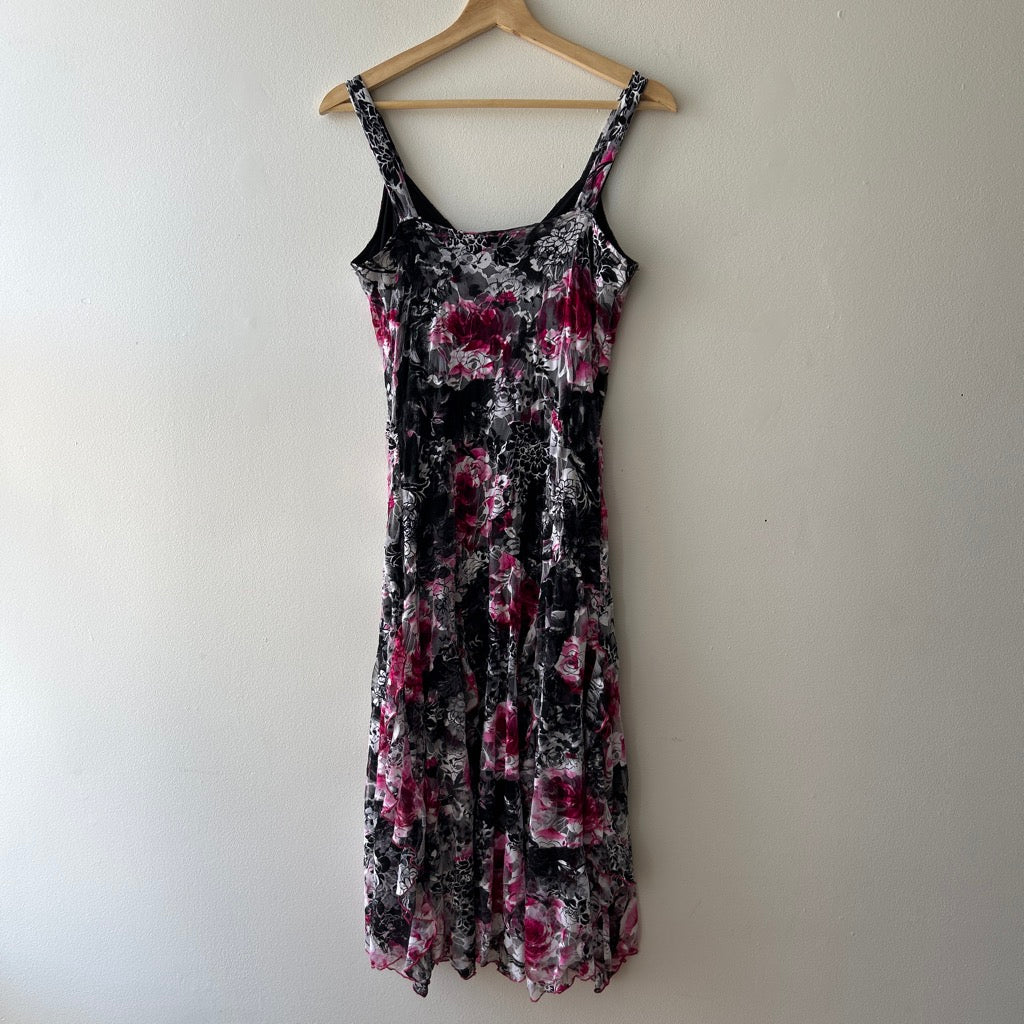 Y2K floral mesh midi dress by brianna