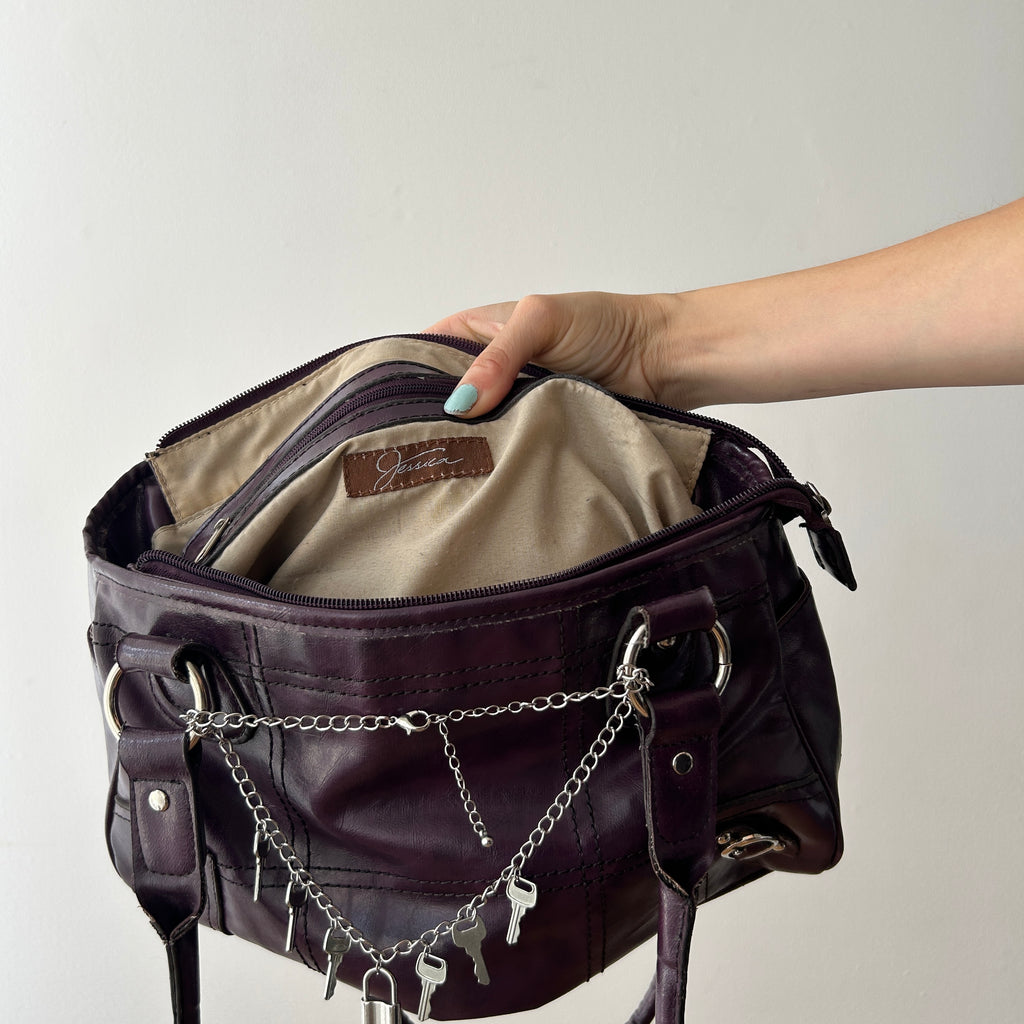 2000s purple shoulder bag