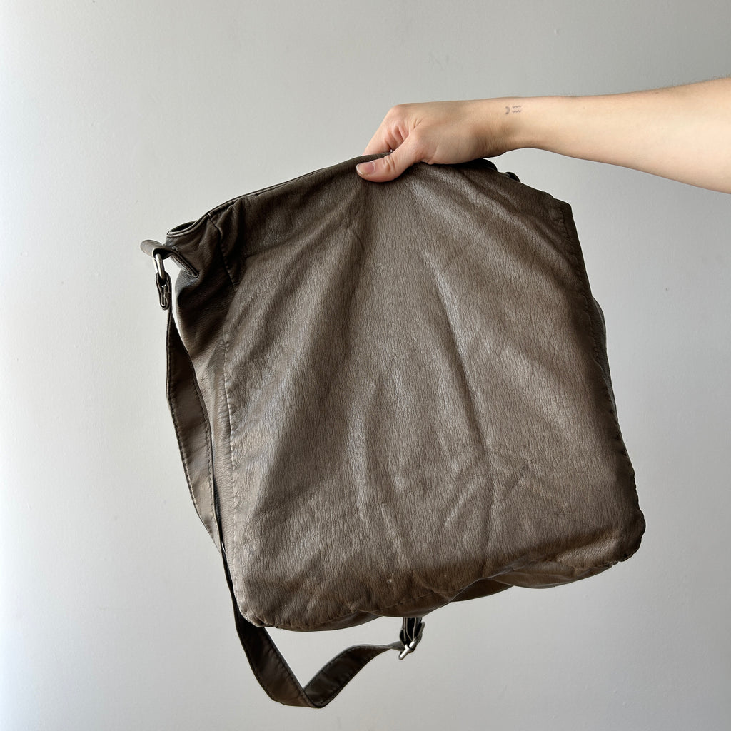 Faux Leather Crossbody Bag with appliqué (re-work)