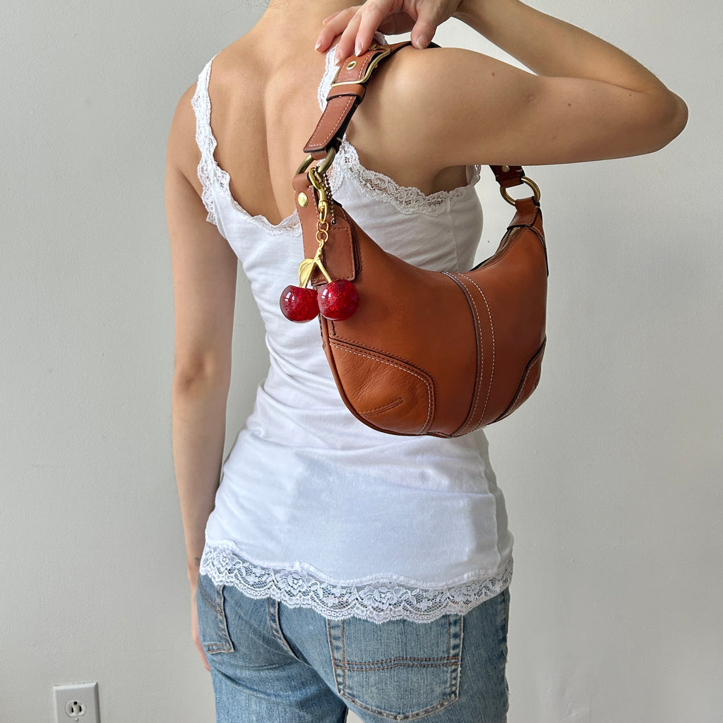 2000s coach hamptons hobo bag in brown