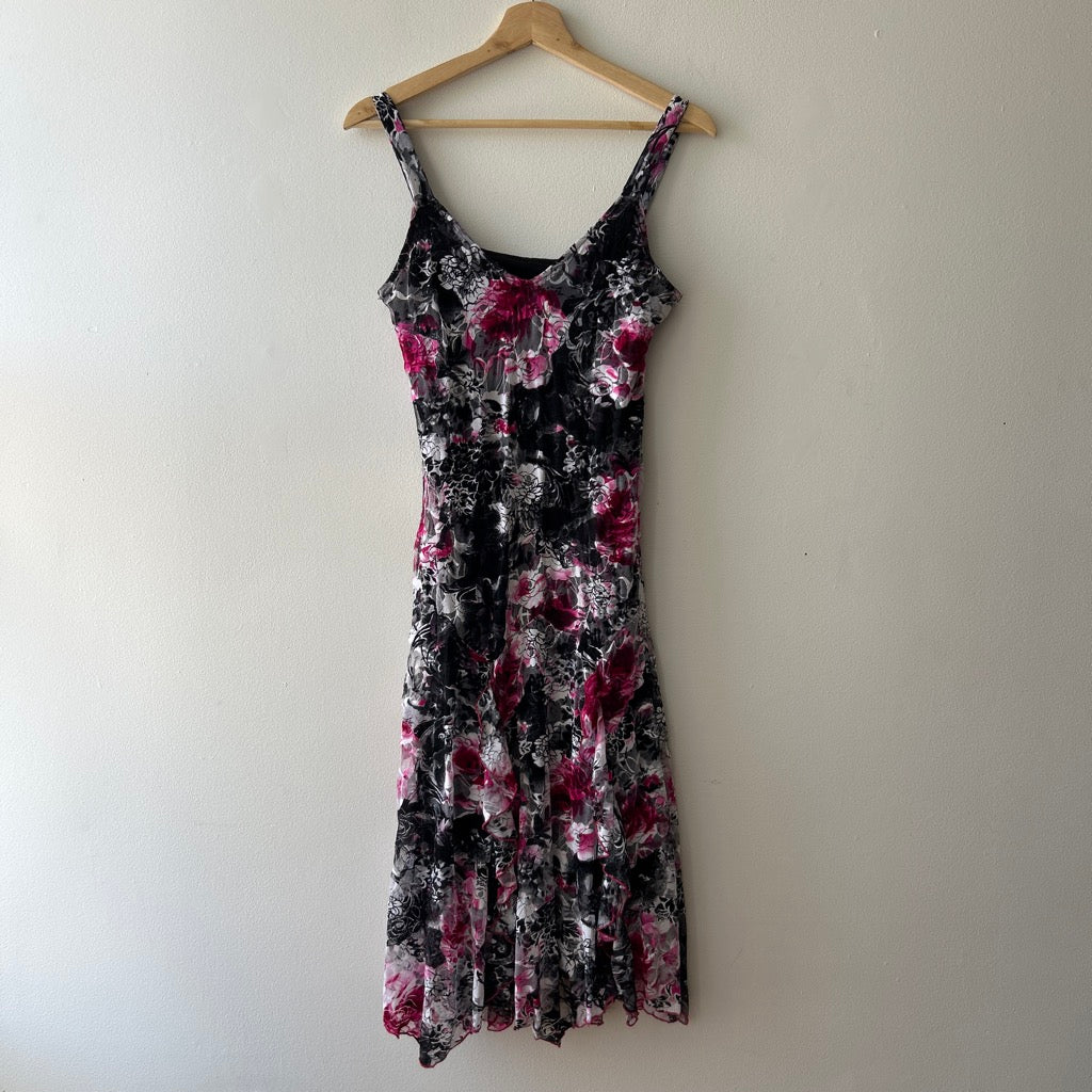 Y2K floral mesh midi dress by brianna