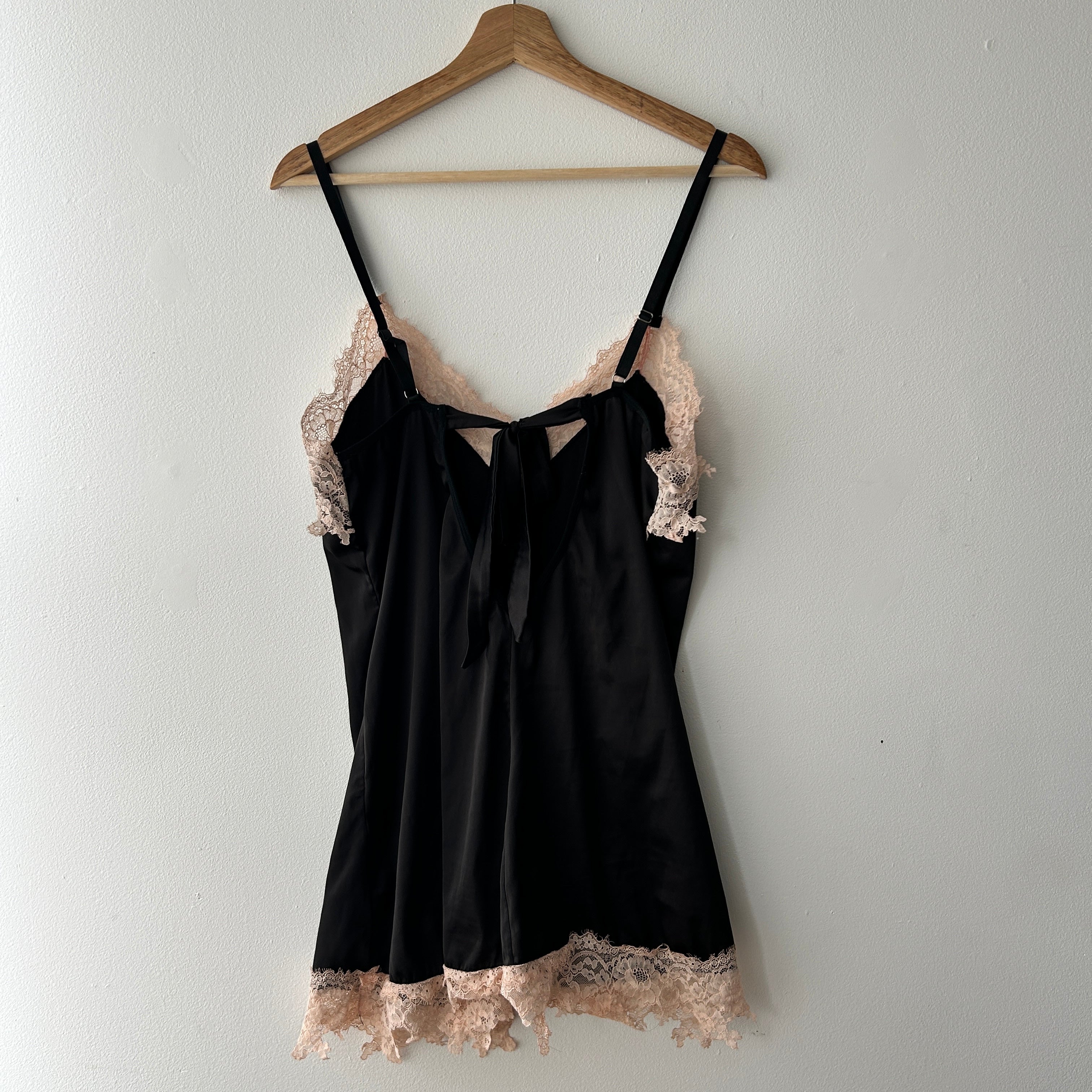 Coquette lace slip mini dress