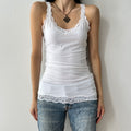 2000s lace trim tank top by DKNY