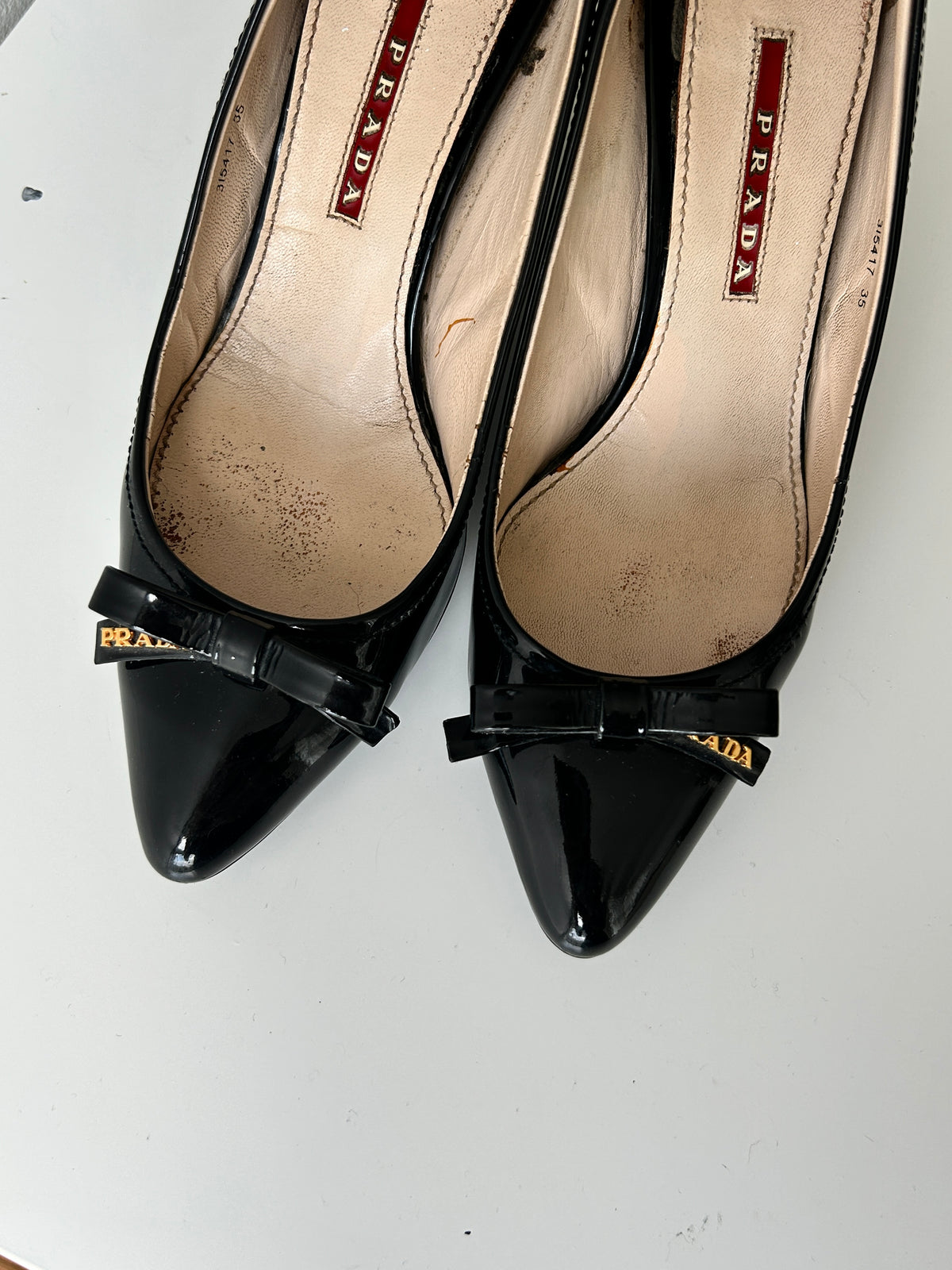 vintage prada kitten heels