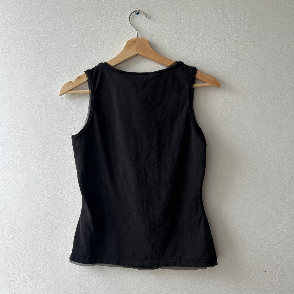 2010s studded tank top mesh details by MEXX