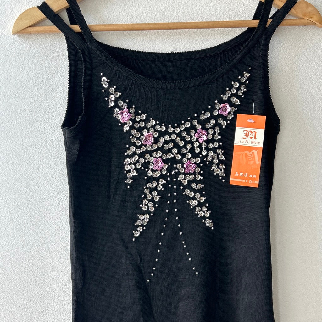 2000s beaded detail tank
