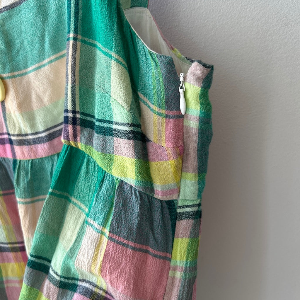 Twee plaid blouse with buttons by loft