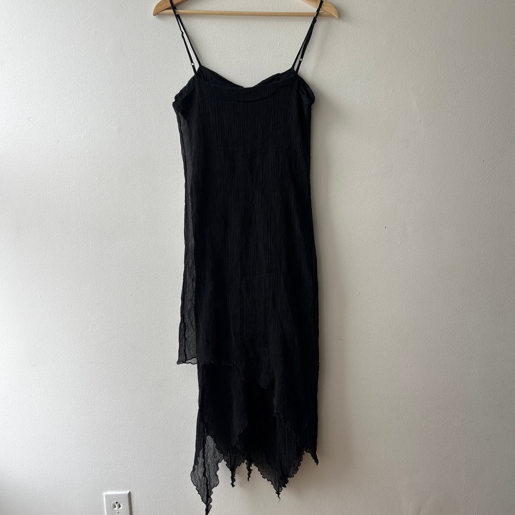 2000s embellished pleated midi dress by Etam