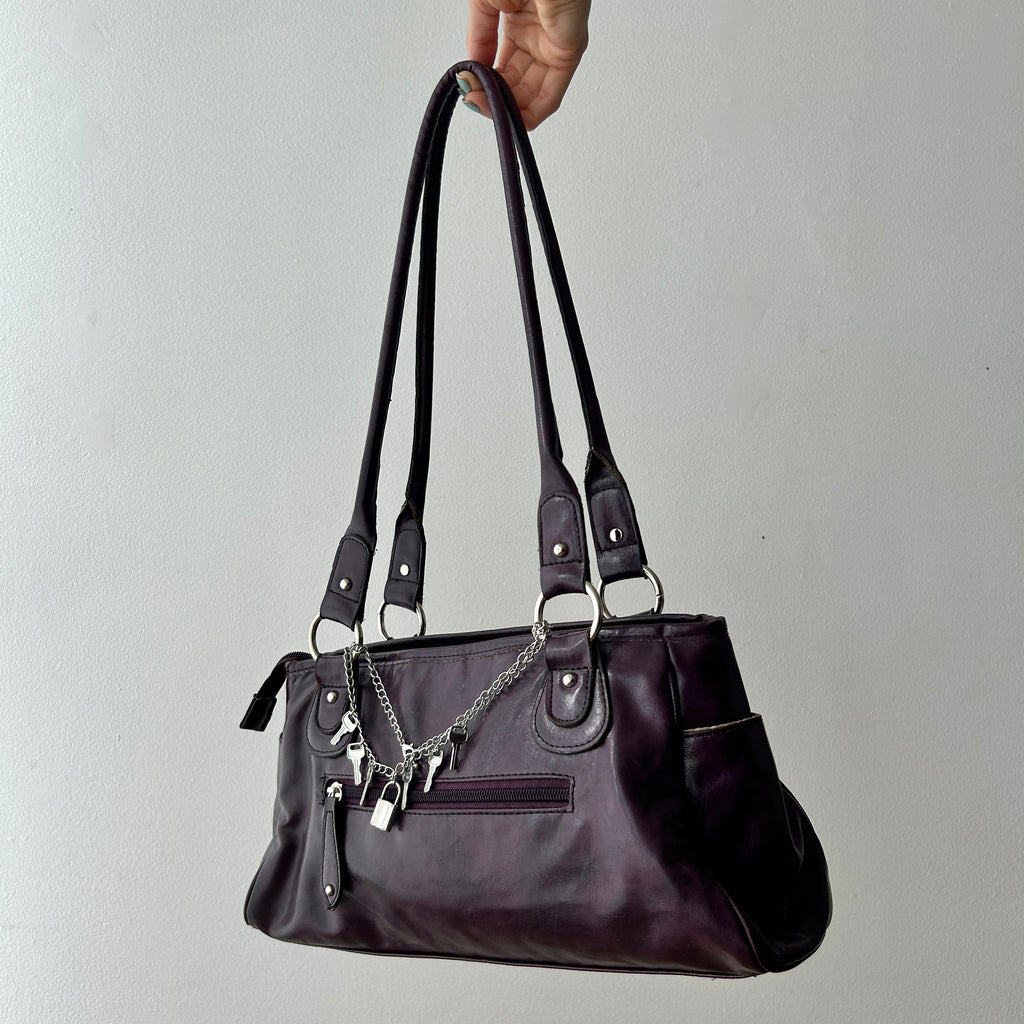 2000s purple shoulder bag
