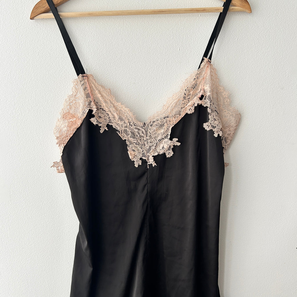 Coquette lace slip mini dress