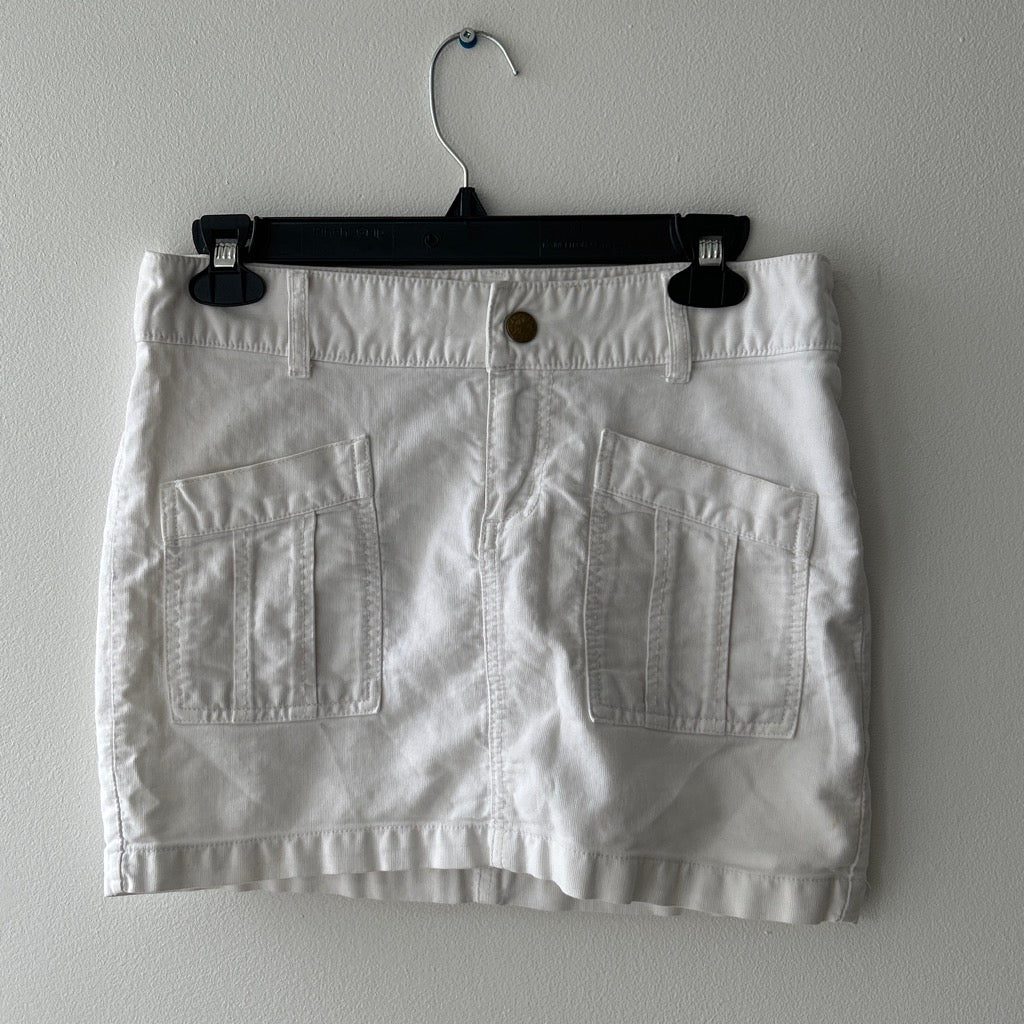 Deadstock White mini denim skirt by garage