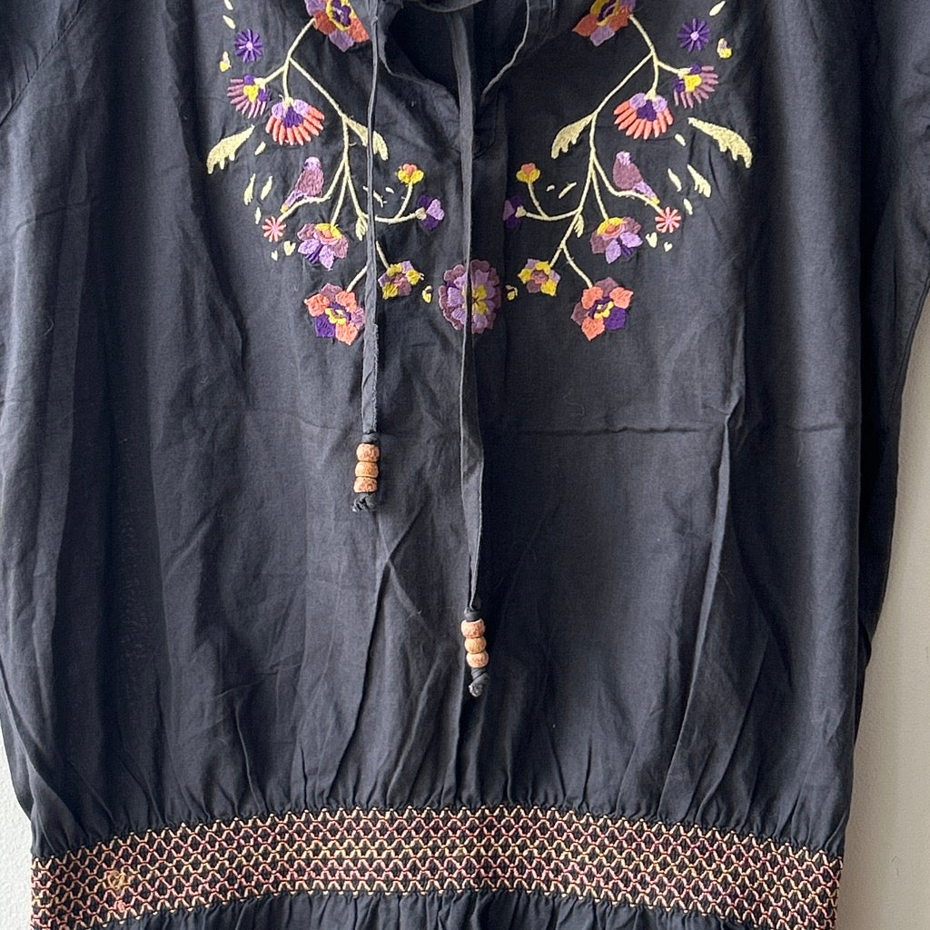 2000s embroidered peasant blouse by H&M