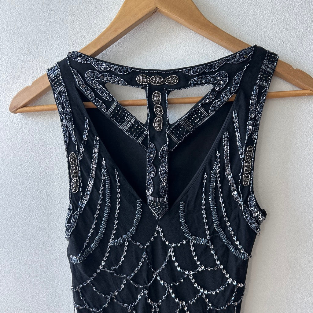 Vintage silk beaded dress by bellesa