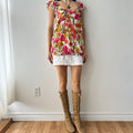 60s mod style print mini dress shirt