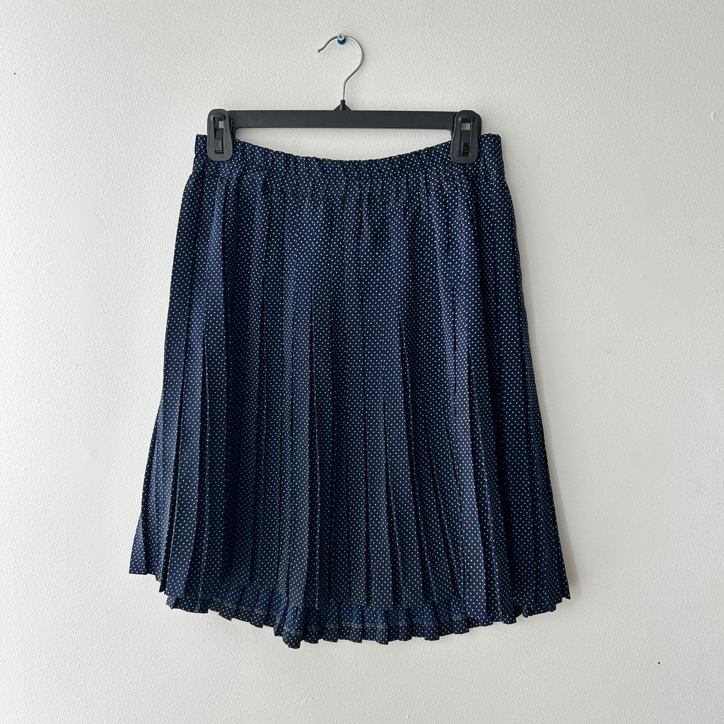 Coquette pleated polka dot skirt