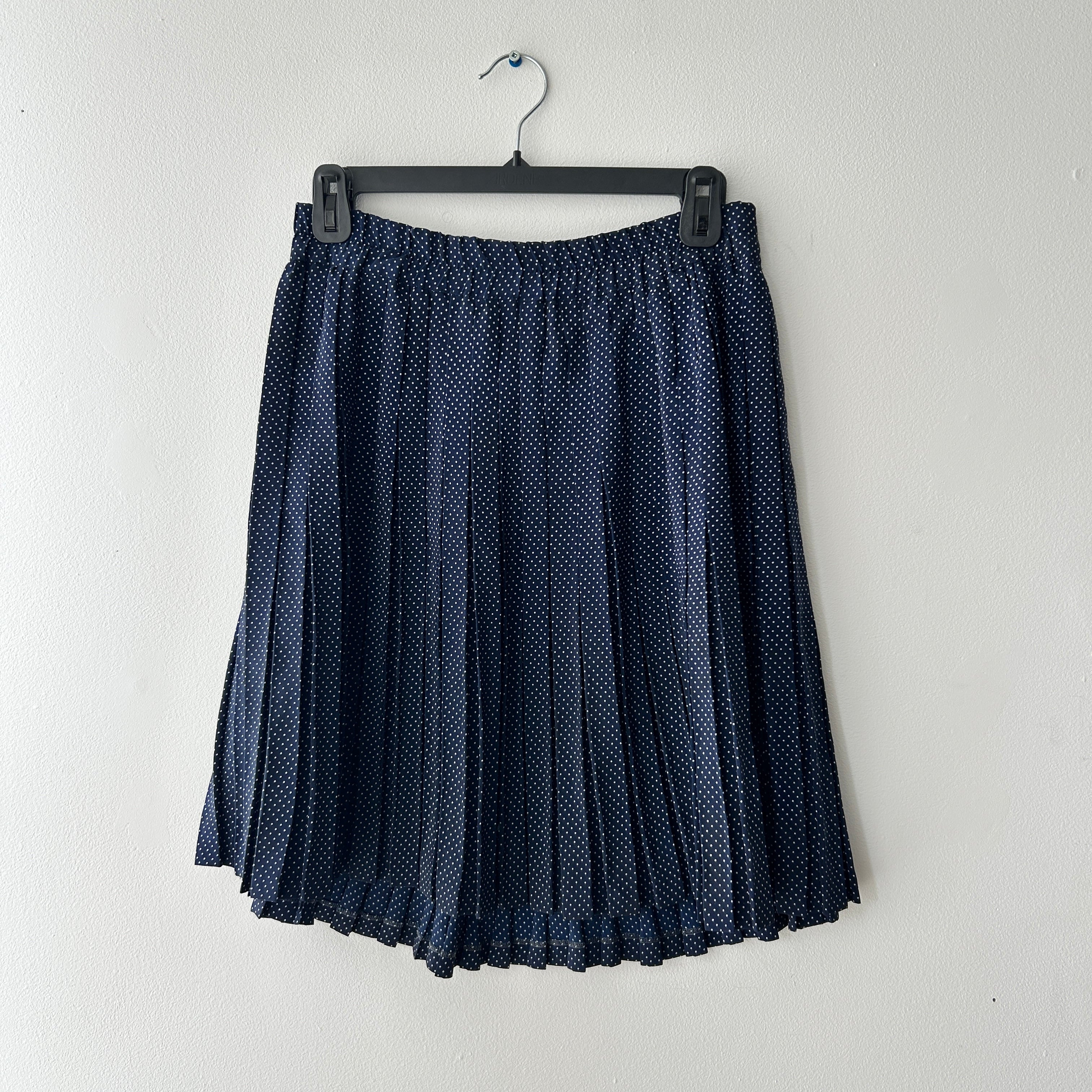 Coquette pleated polka dot skirt