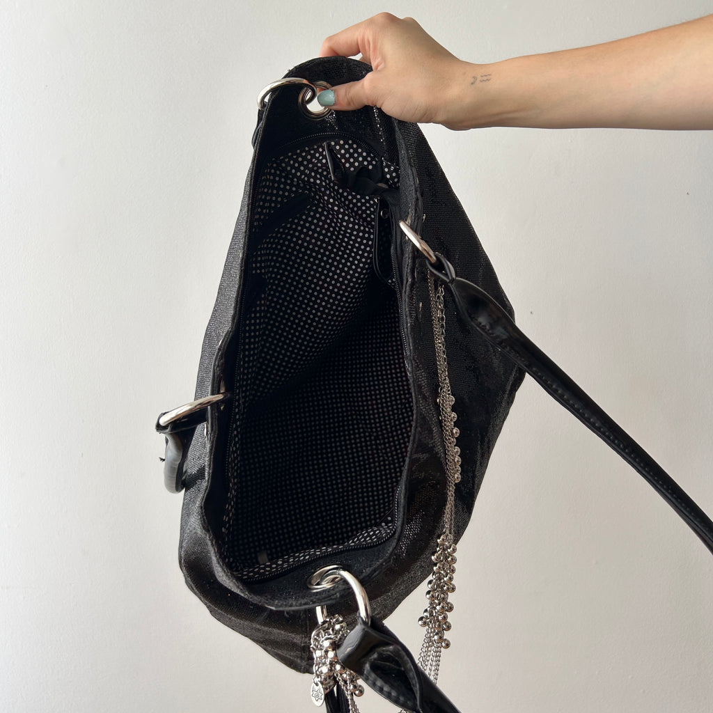 2010s glitter tote shoulder bag