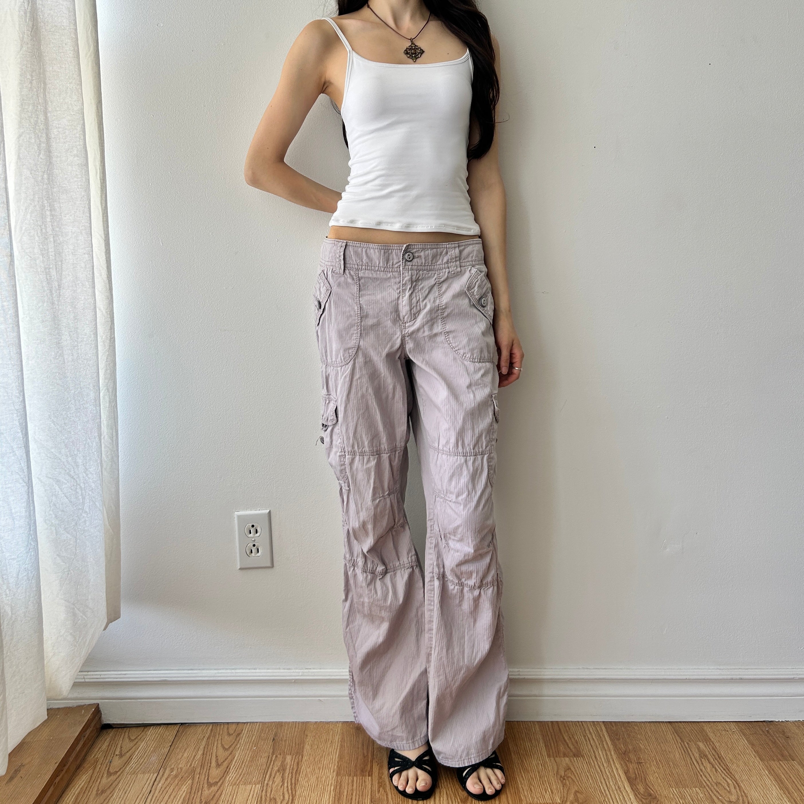 Y2K lilac cargo pants by RW&Co