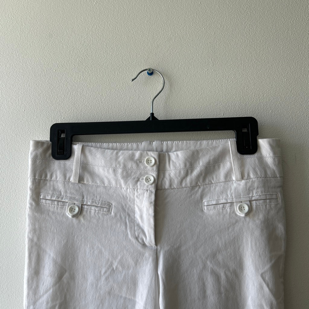 2000s low rise bootcut white pants