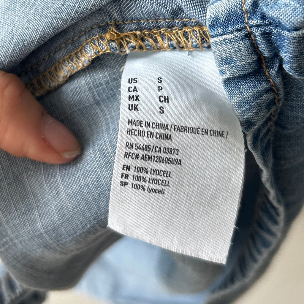 2010s babydoll denim dress by American eagle