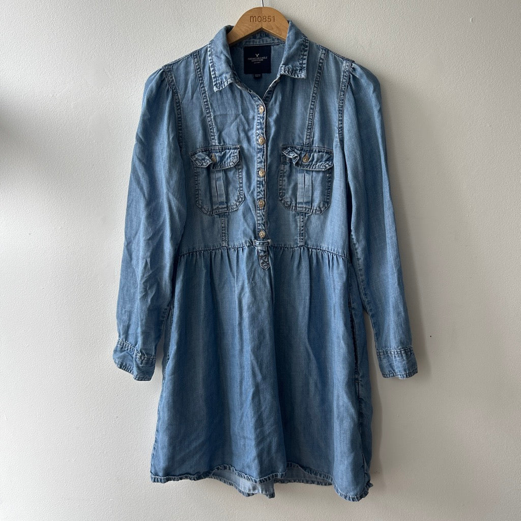2010s babydoll denim dress by American eagle