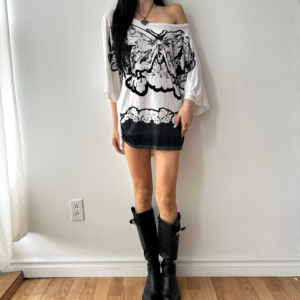 2010s slouchy batwing dress top by voyelles