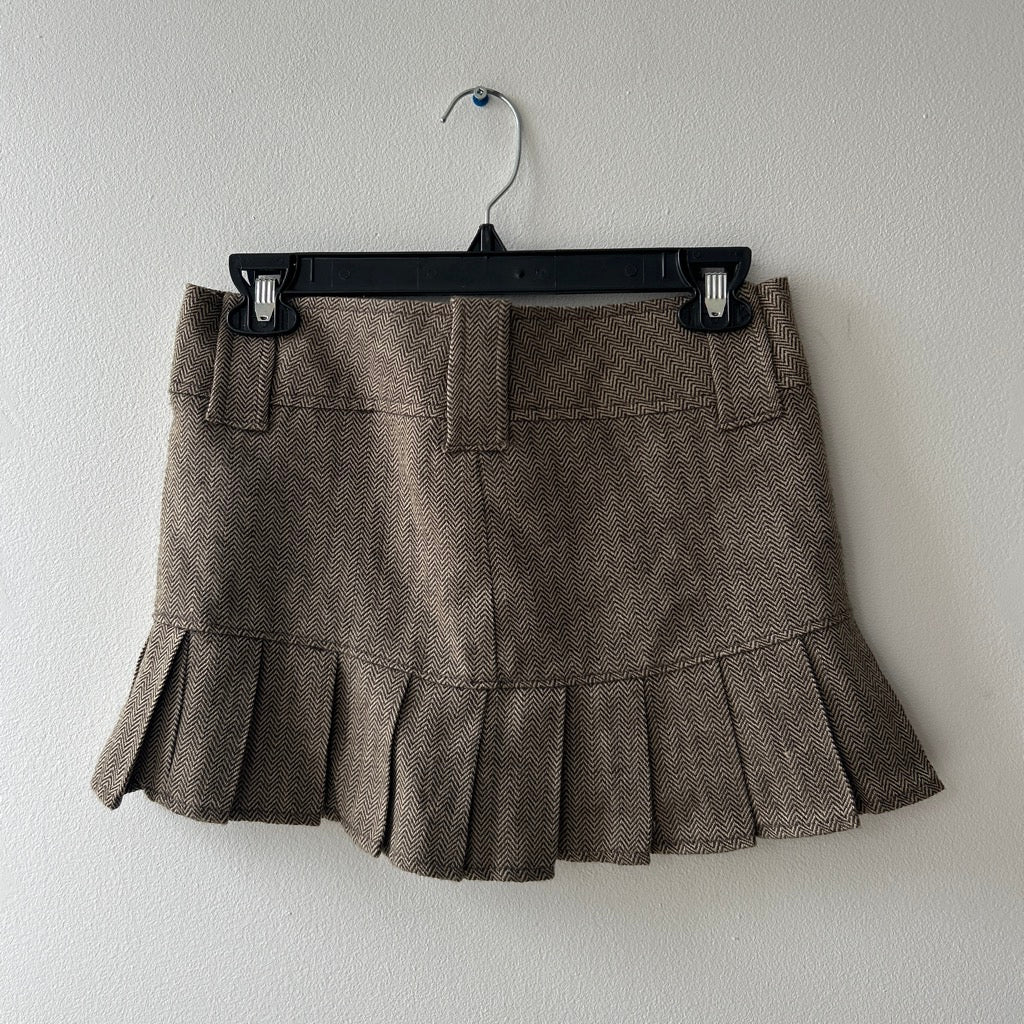 2000s wool blend pleated mini skirt by garage