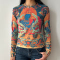90s graphic long sleeve top