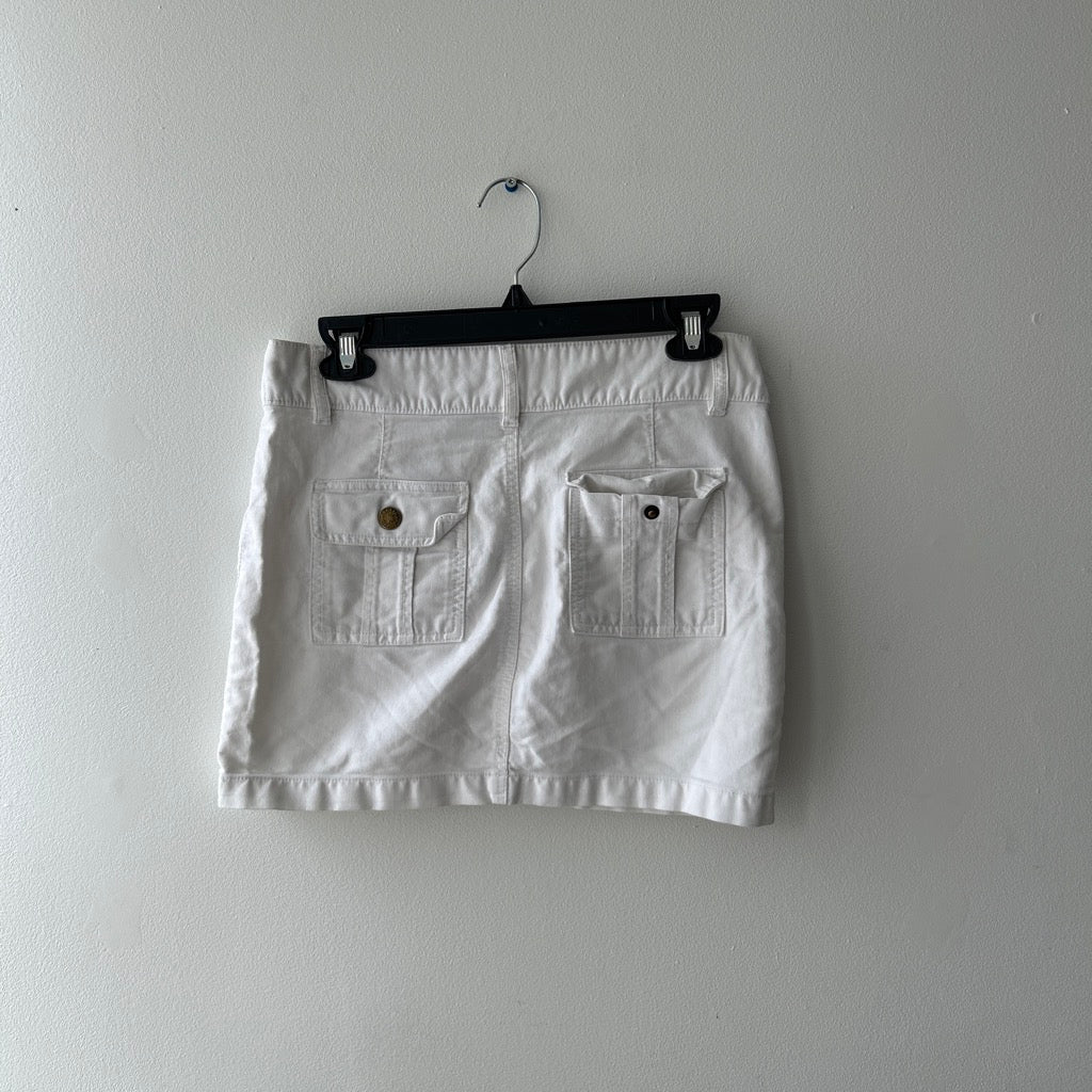 Deadstock White mini denim skirt by garage