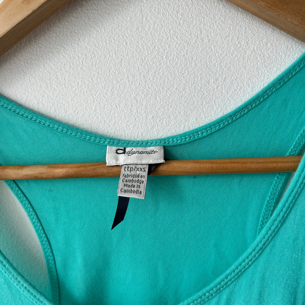 2000s turquoise tank top by dynamite
