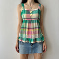 Twee plaid blouse with buttons by loft