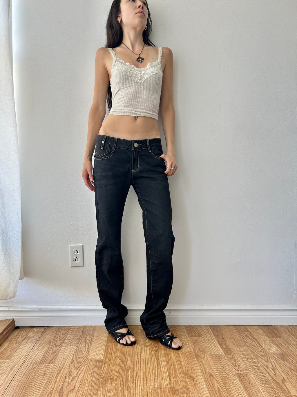 2000s straight leg black jeans