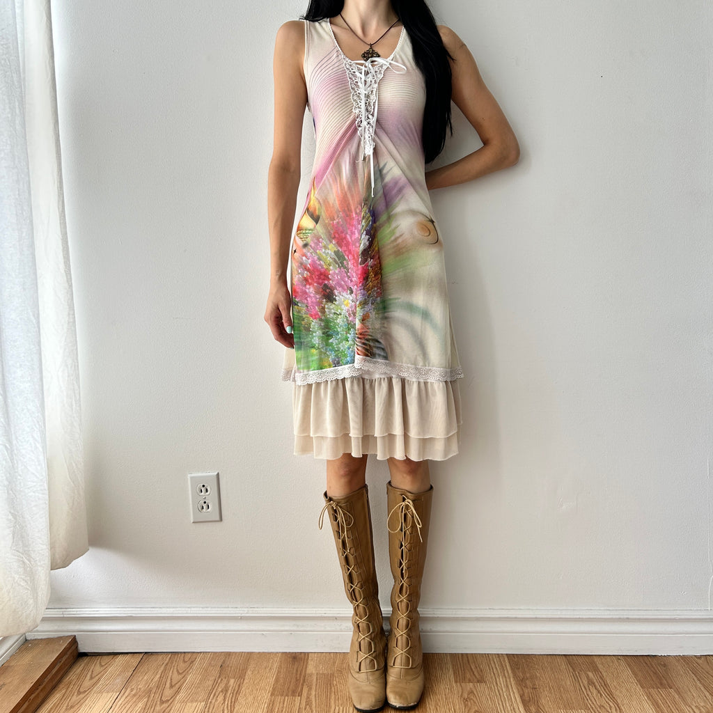 2000s mesh layered dress by cicero