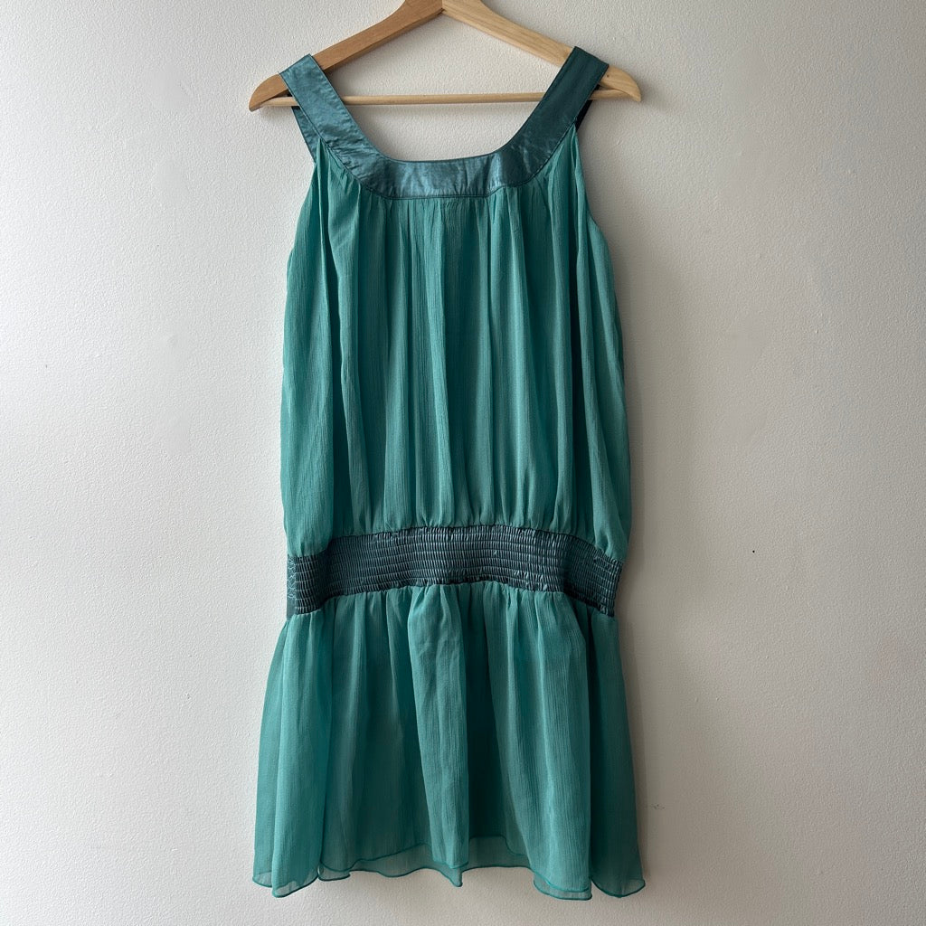 2010s teal drop waist dress by i'mod
