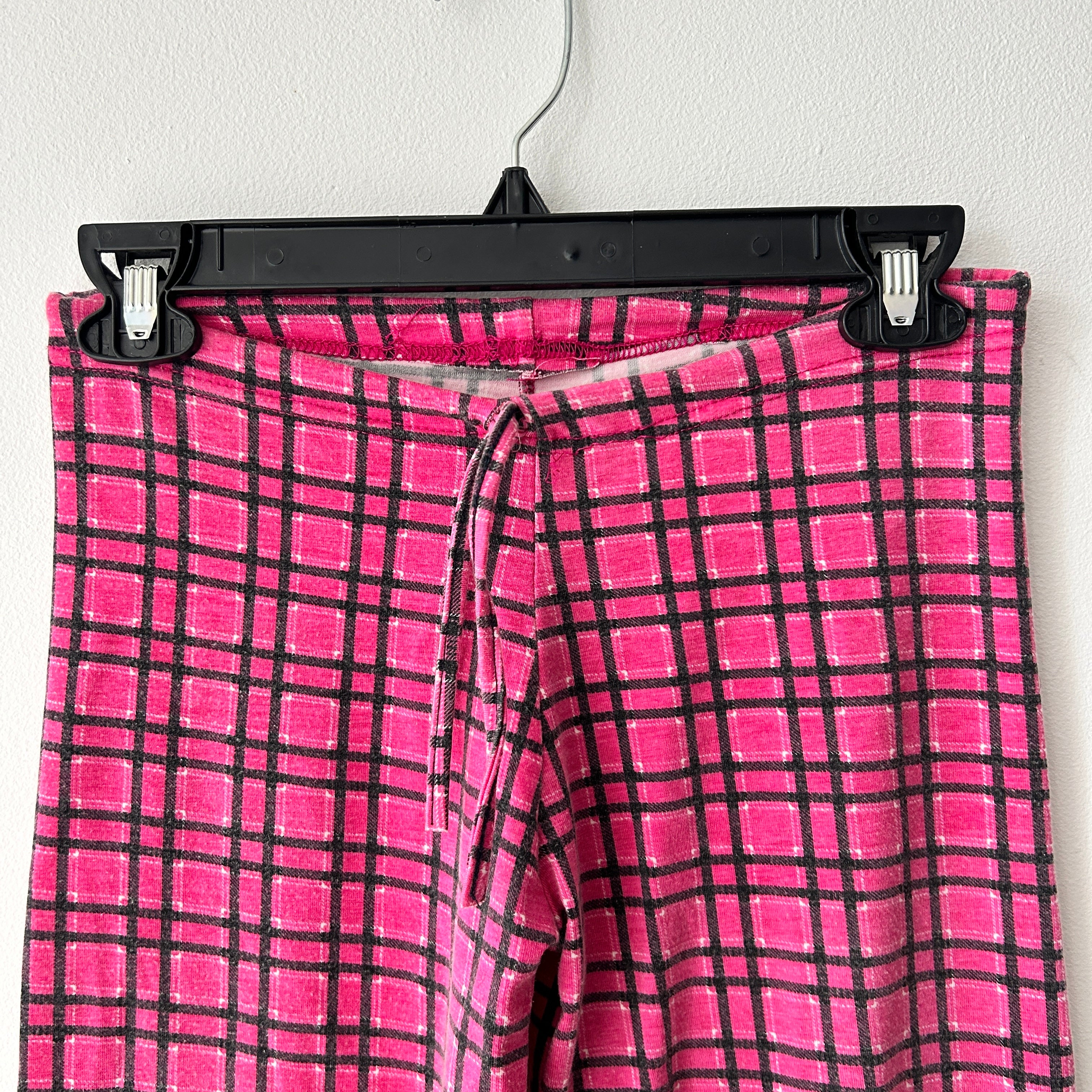 Y2K Low Rise Pink Plaid Print Pants