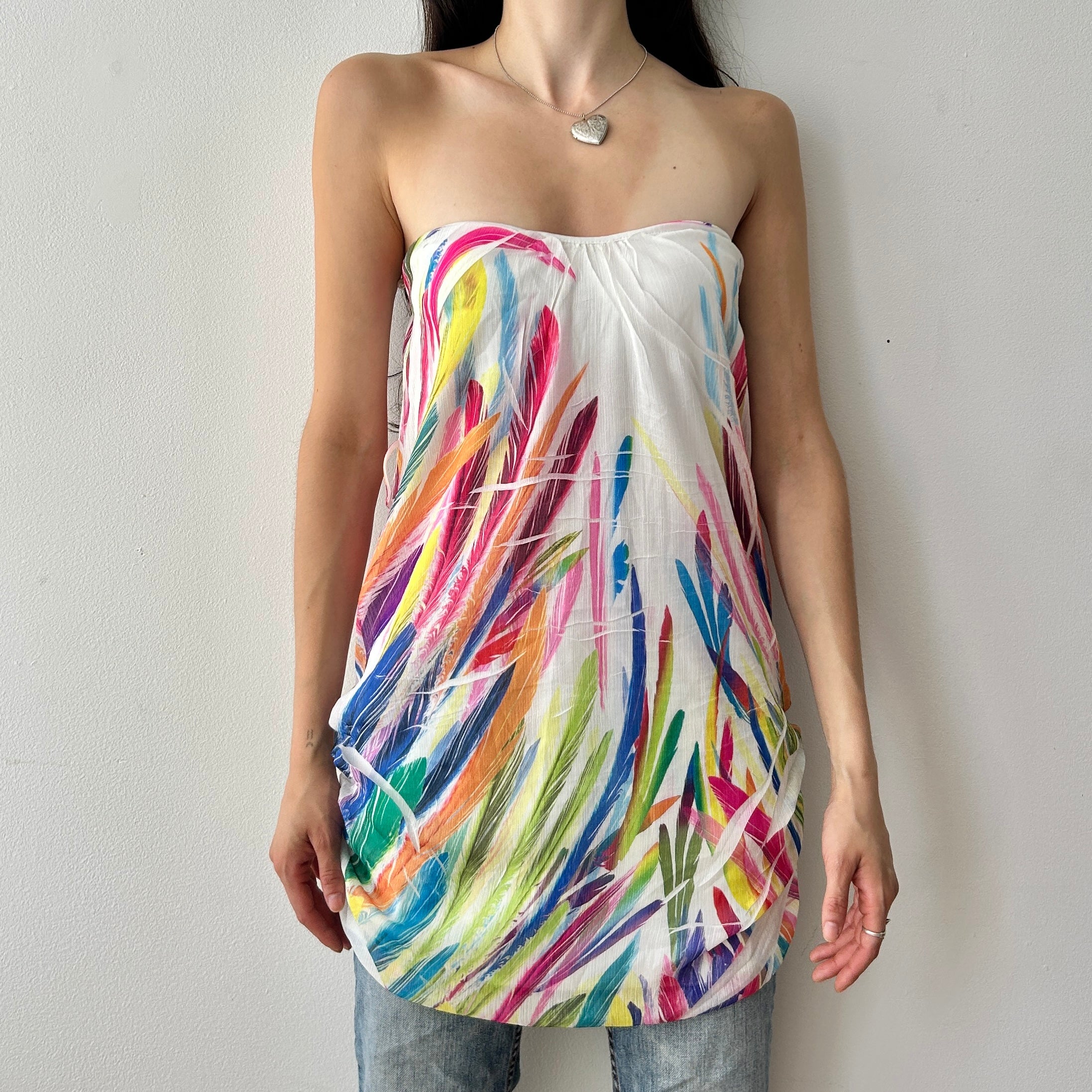 2000s slouchy bandeau top