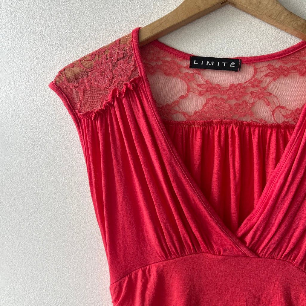 2010s lace trim blouse by limite