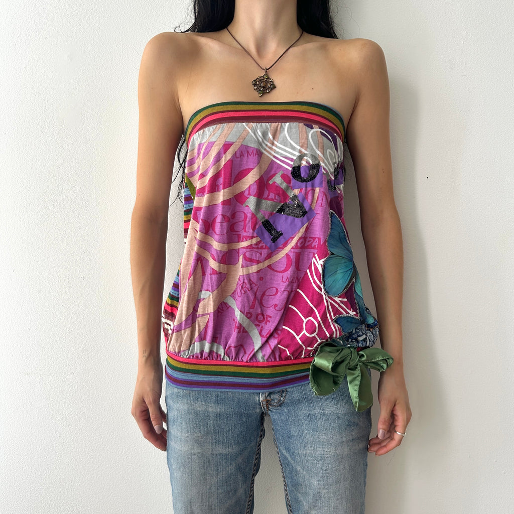 2000s sequin bandeau top by desigual