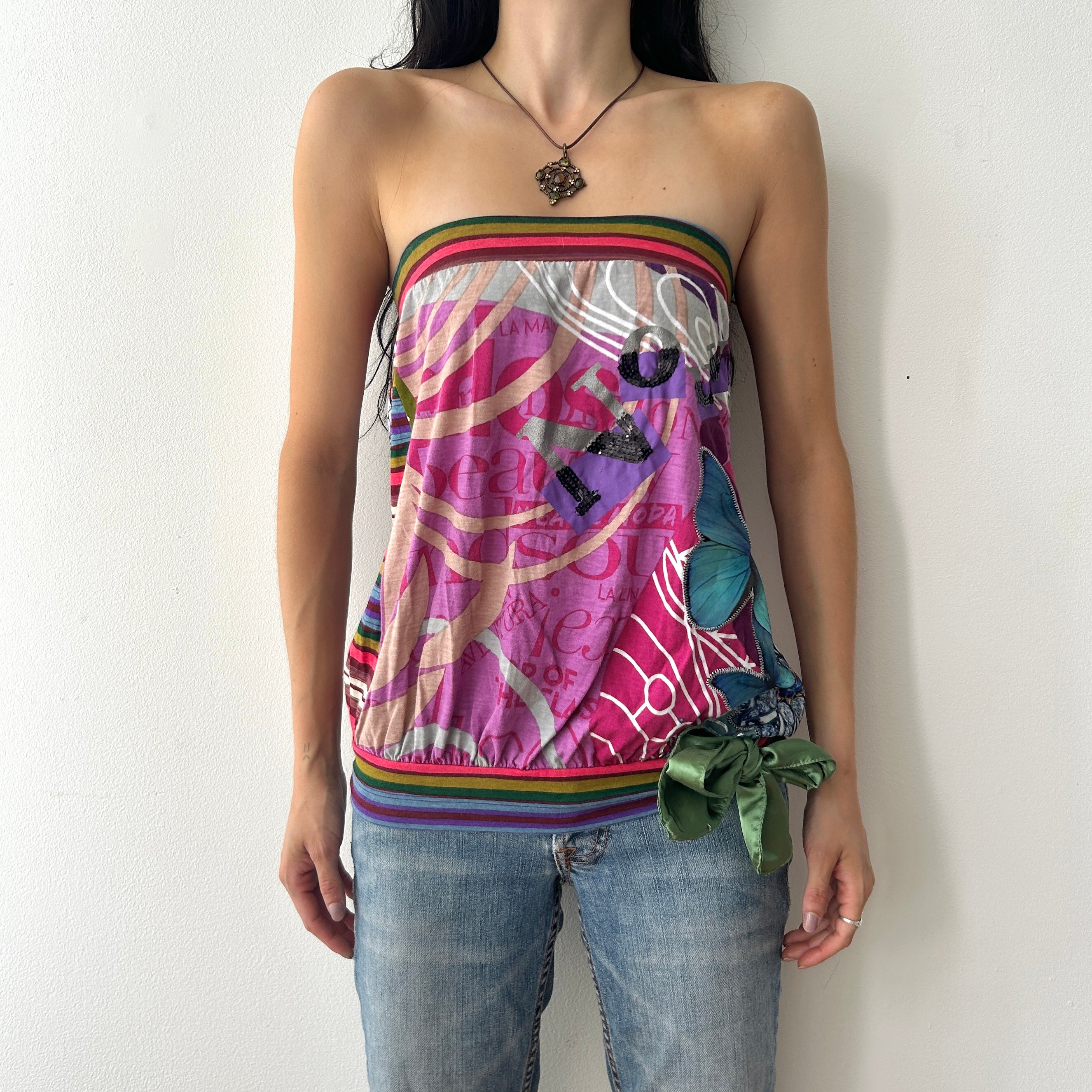 2000s sequin bandeau top by desigual