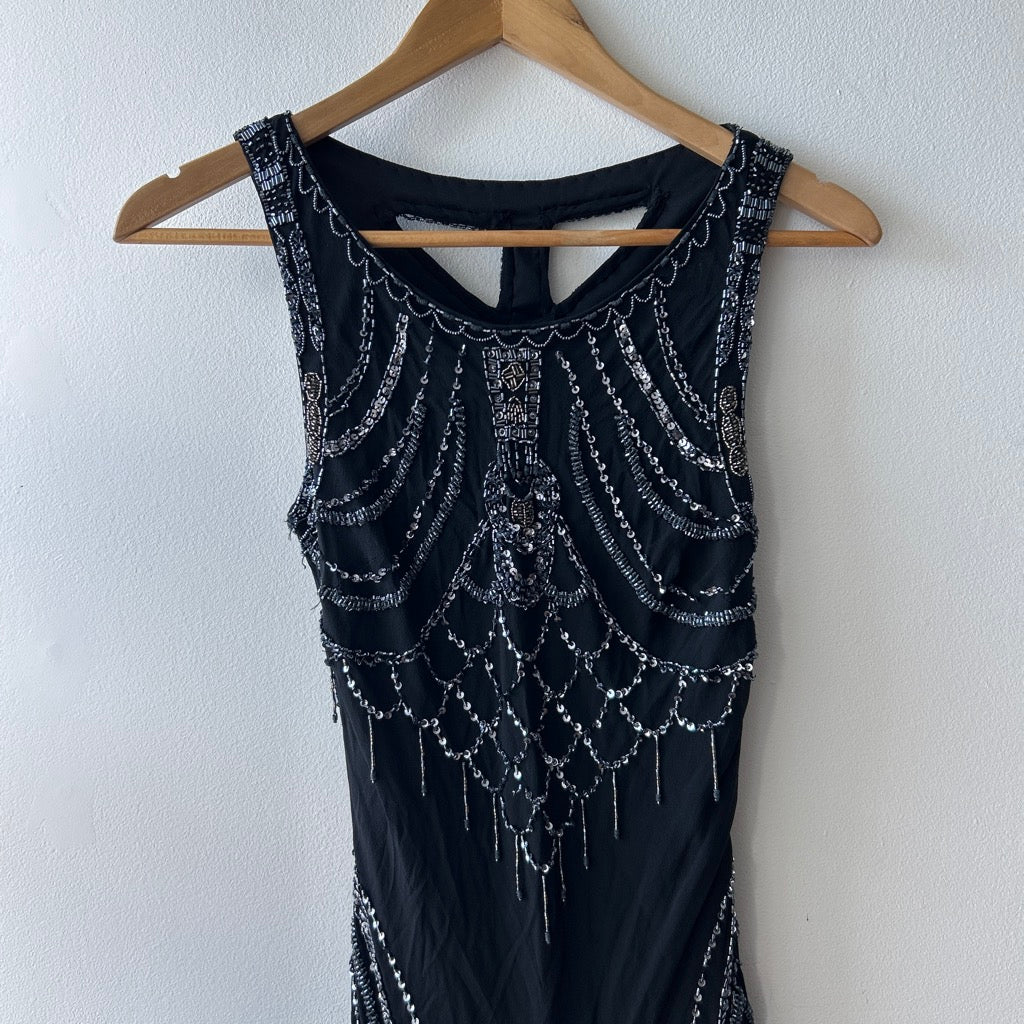 Vintage silk beaded dress by bellesa