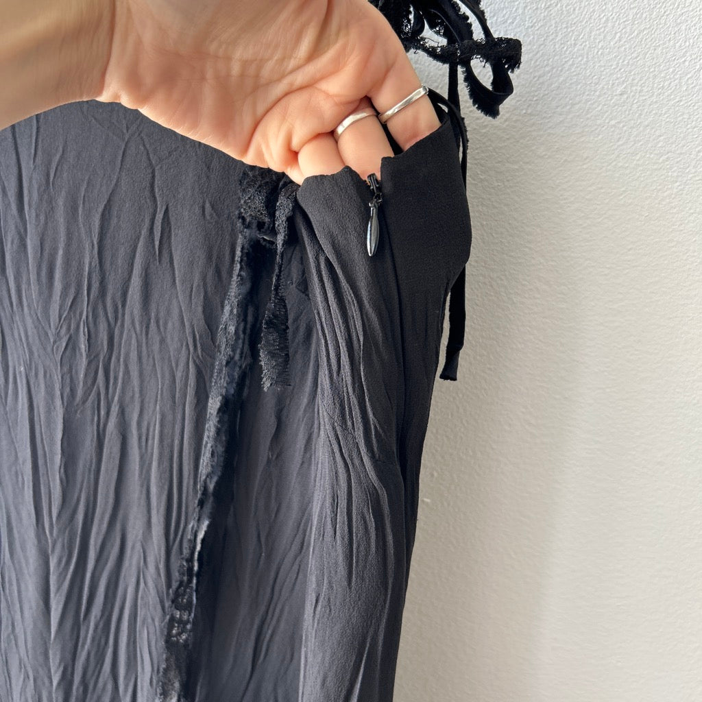 Fairy ruffled midi silk blend dress by BCBG