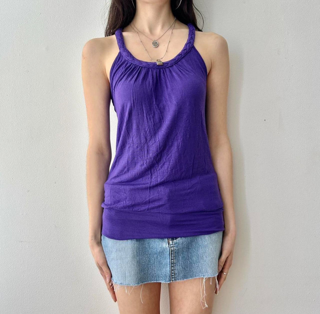2010s braided neck top by garage