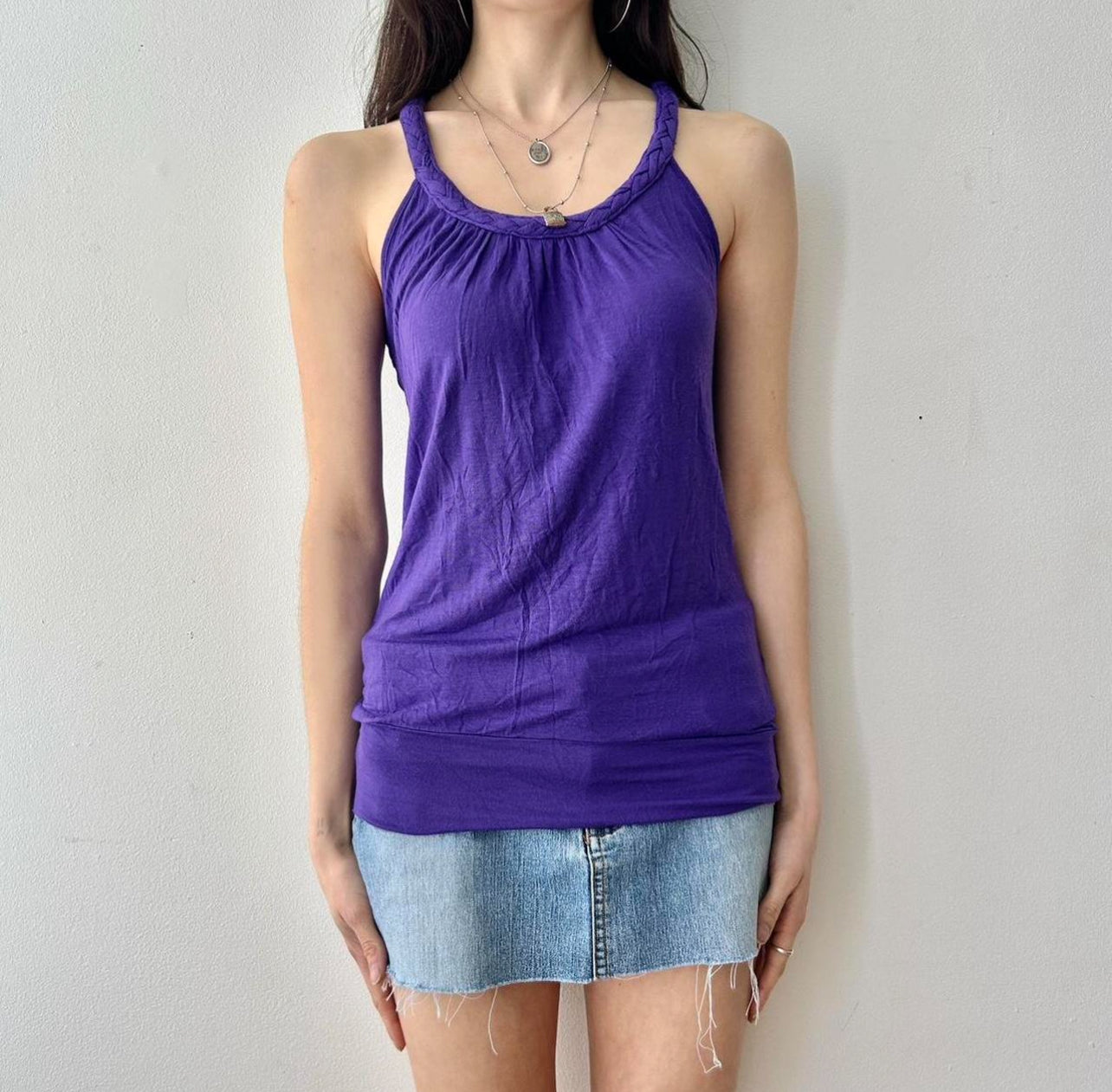 2010s braided neck top by garage
