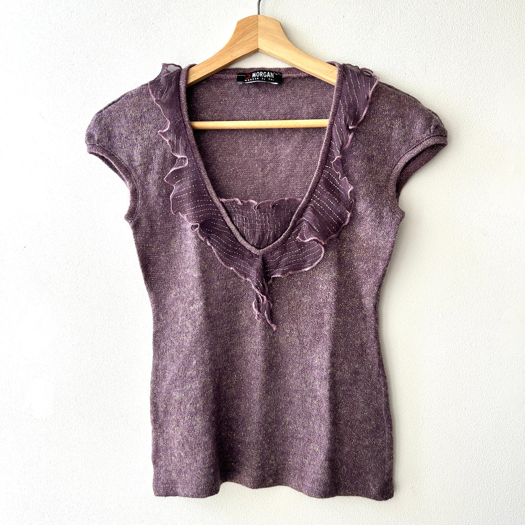 Vintage metallic knit top by Morgan de toi