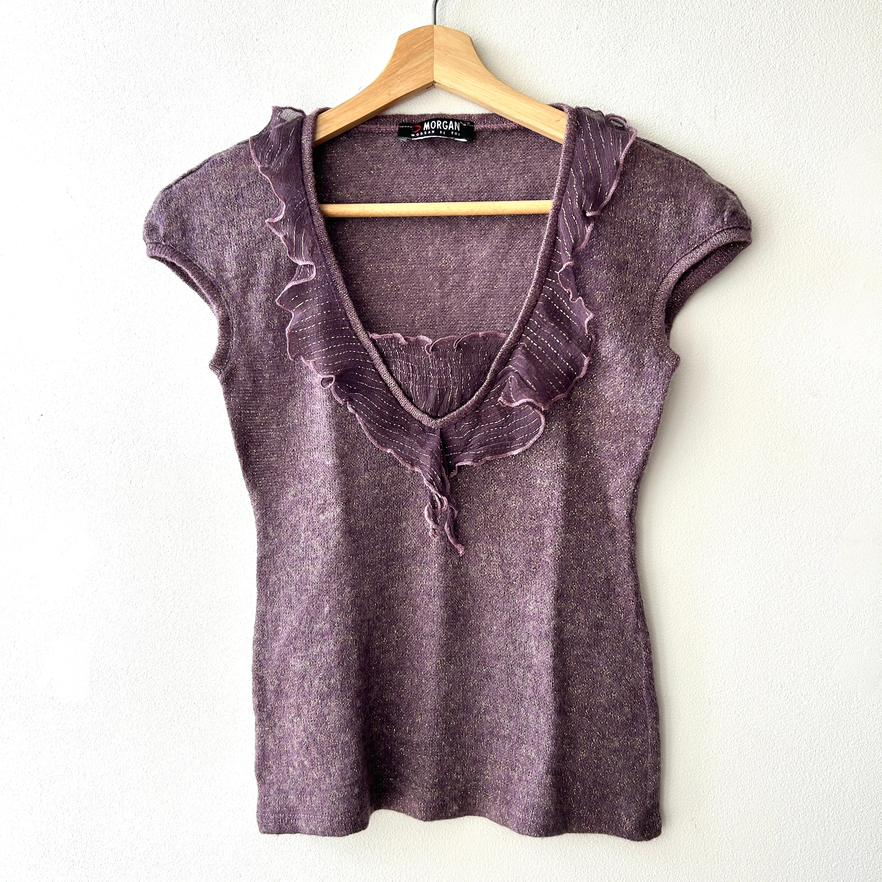 Vintage metallic knit top by Morgan de toi